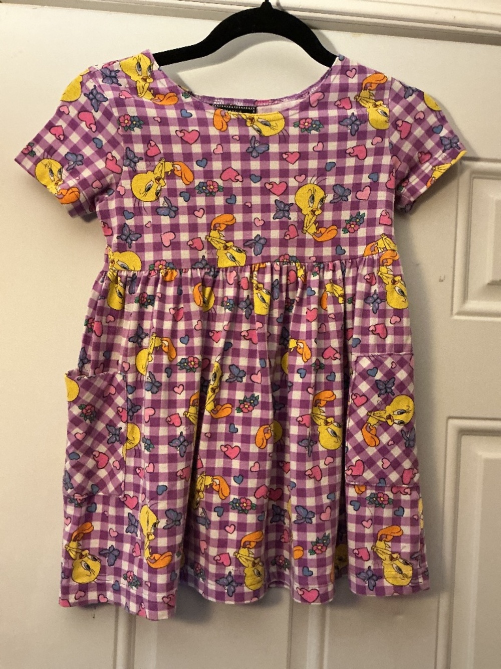 Vintage Girls Classic Looney Tunes Collection Tweety Bird Dress Y2K